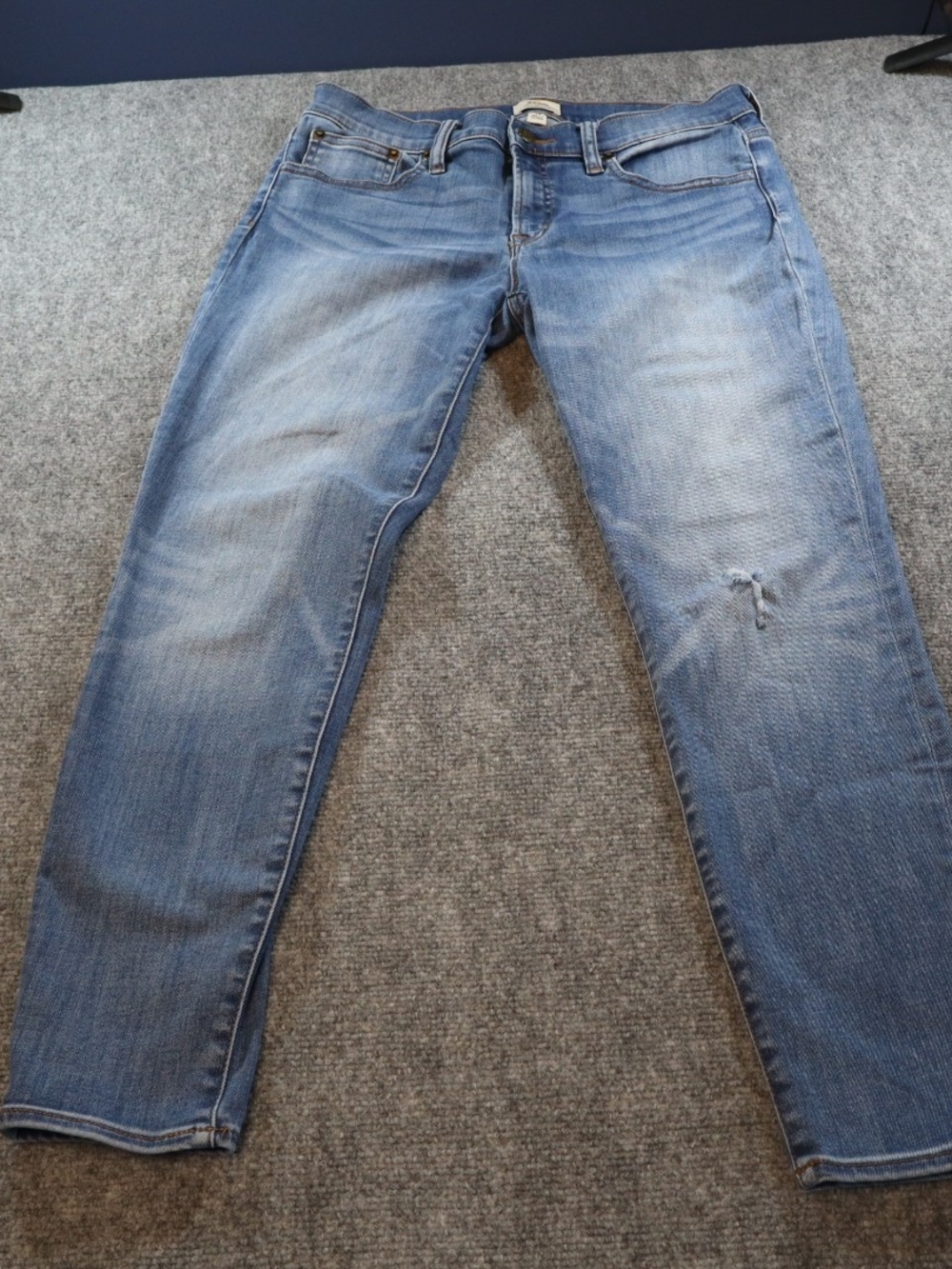 J.Crew Toothpick Jeans Womens 29 Light Wash Skinny Denim Distressed Casual